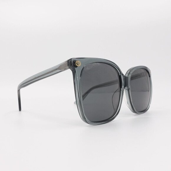 Gucci GG0022 Oversized Acetate Sunglasses Gray OS - Picture 5 of 16